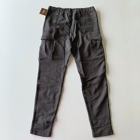 NWT Tea Collection Girl Pin Dot French Terry Cargo Pants 10 Years - Picture 2 of 15